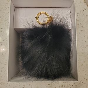 Michael Kors Large Fur Pom Pom Key Charm